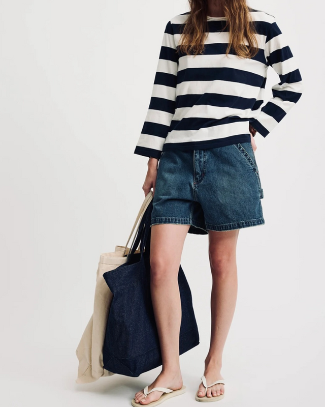 Denimist- Long Sleeved Boatneck Tee