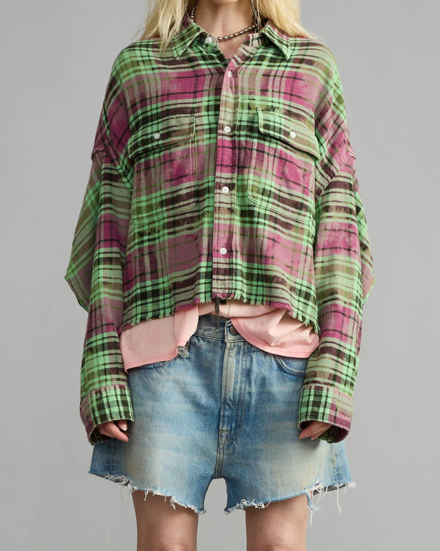 R13 - Cropped Work Shirt