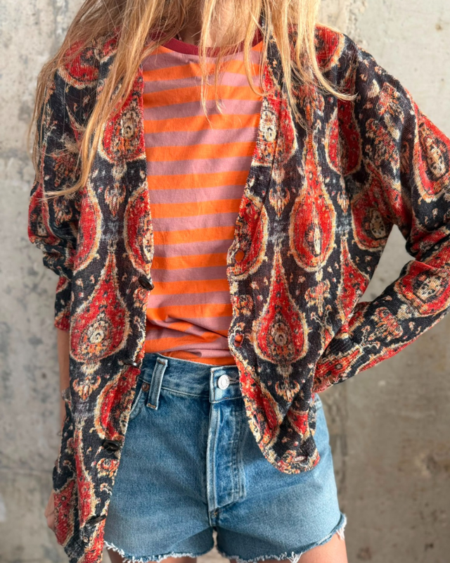 R13 - Printed Boyfriend Cardigan