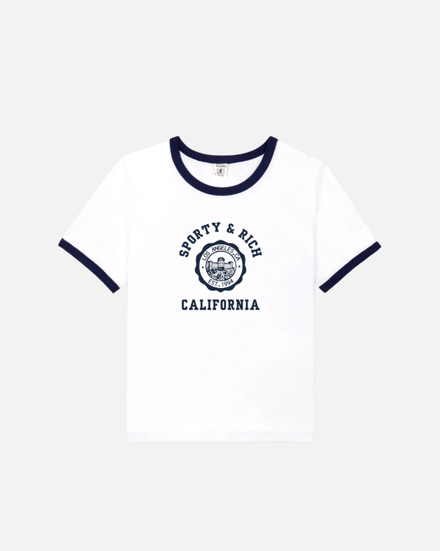 Sporty and Rich - California Emblem Soft Ringer Tee