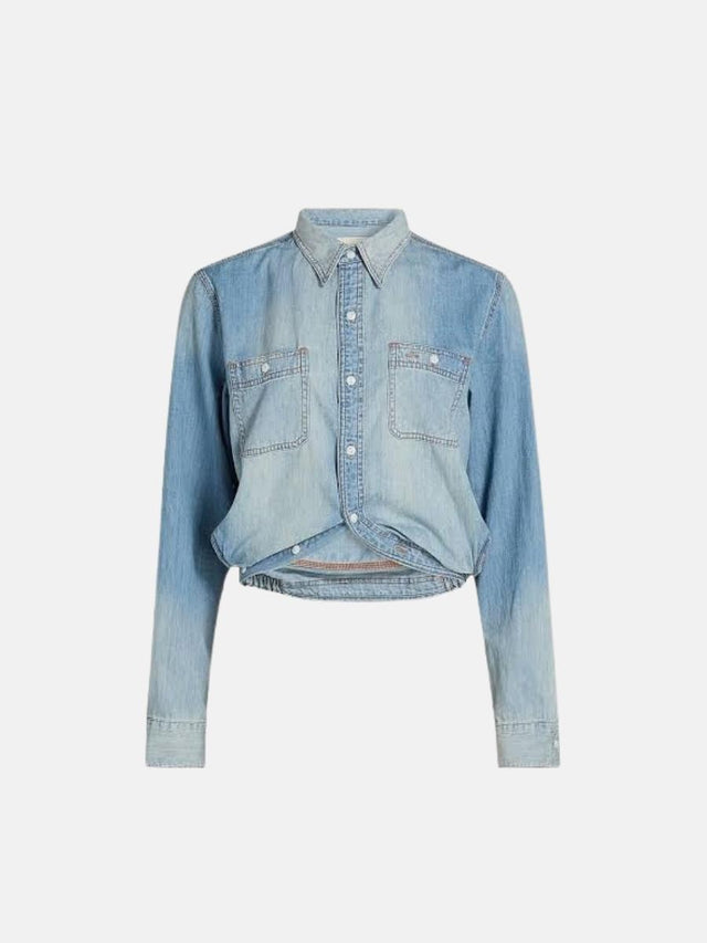 R13 - Wrap Around Denim Work Shirt