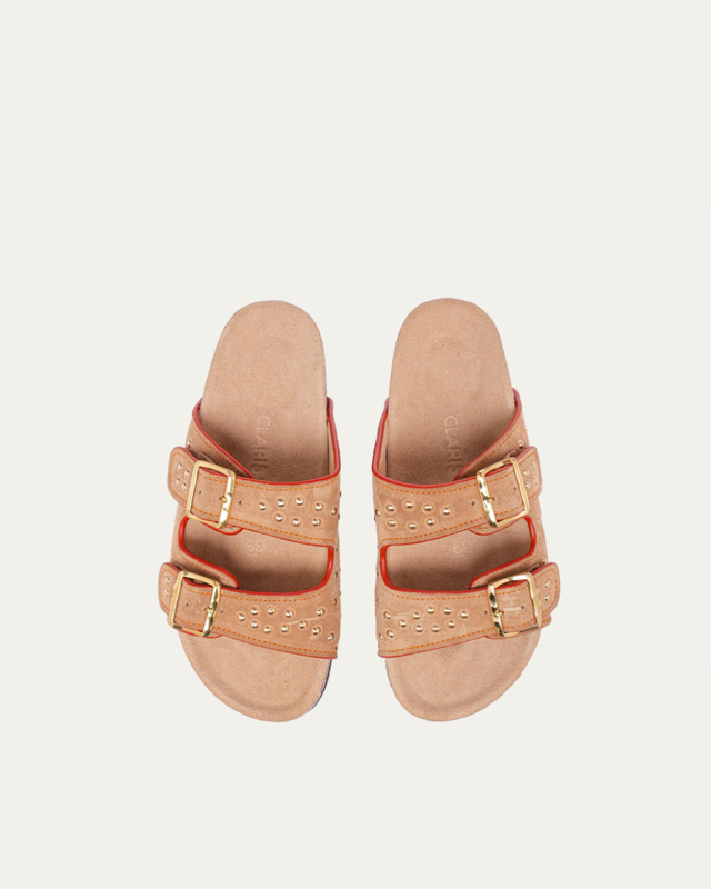 Claris Virot - Off White Suede Odette Sandals