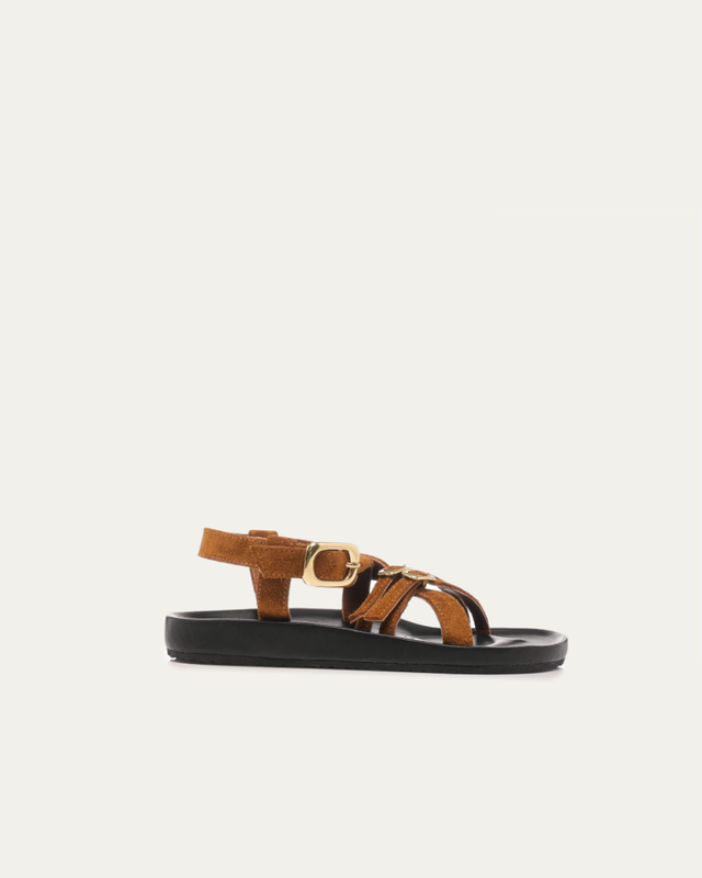 Claris Virot - Tobacco Leather Claudette Sandals