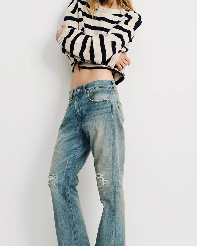 Denimist - Cropped Stripe Sweater
