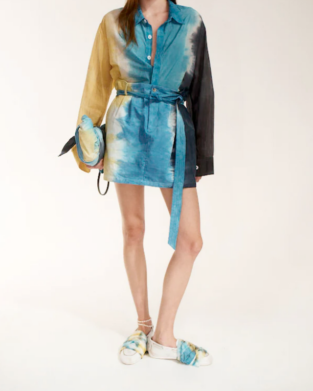 Luuda - Silk Cotton Cool Shirt Wave