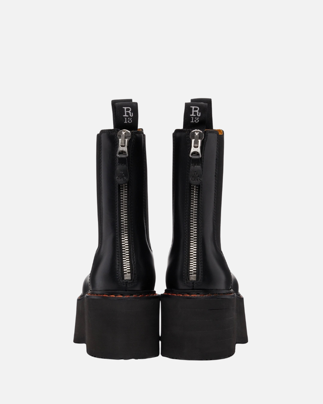 R13 - Black Double Stack Chelsea Boots