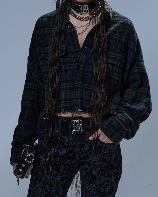 R13 - Cropped Work Shirt