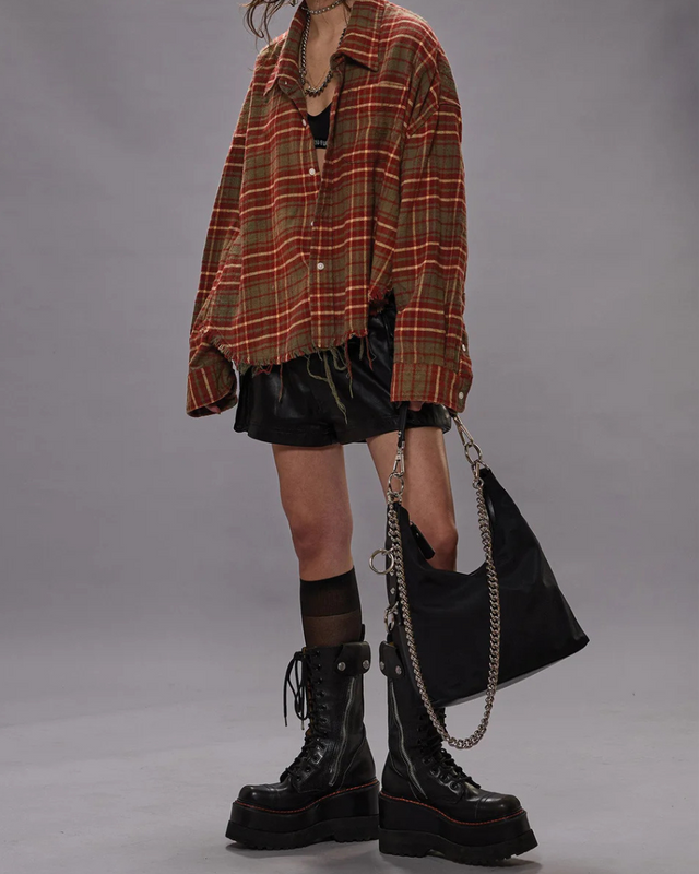 R13 - Drop Neck Cropped Shirt