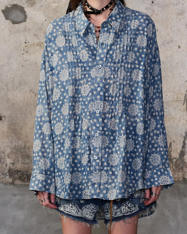 R13 - Pintuck Drop Neck Shirt