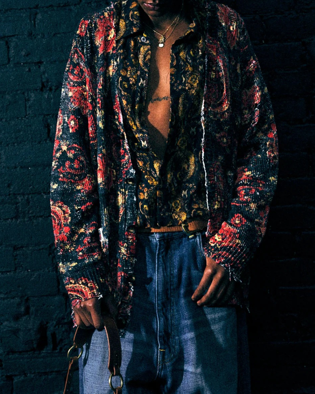 SALE 15% - R13 - Printed Boyfriend Cardigan