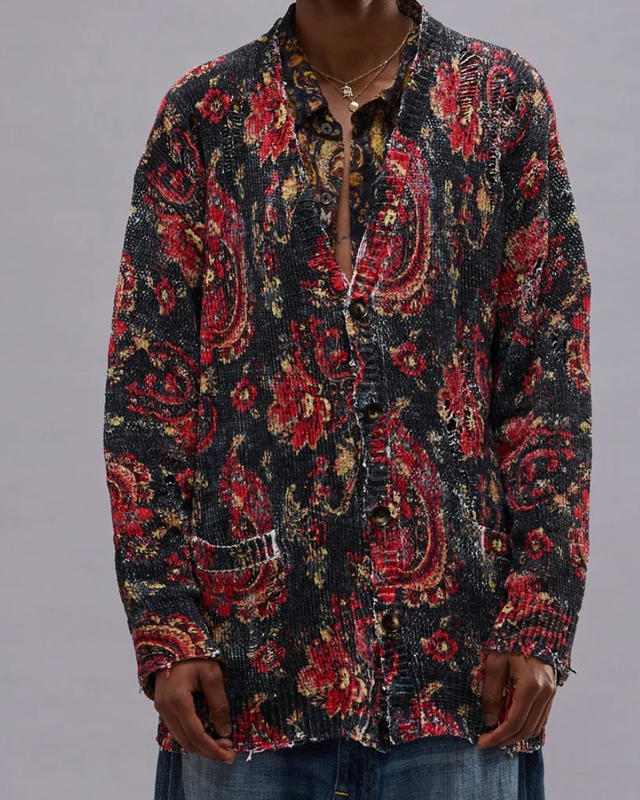 SALE 15% - R13 - Printed Boyfriend Cardigan