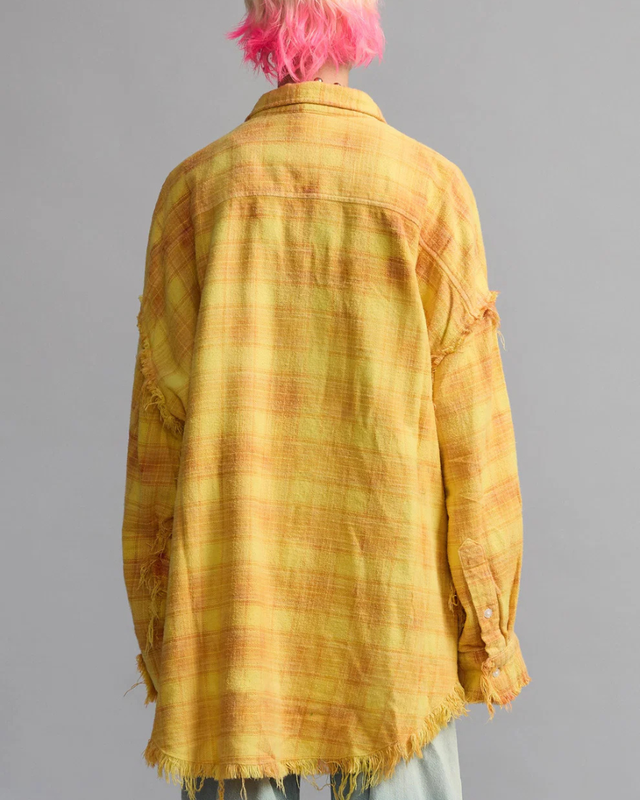 R13 - Shredded Seam Drop Neck Shirt