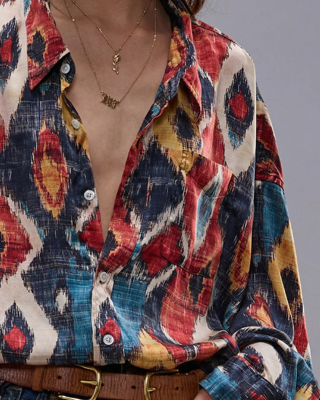 R13 - Shredded Seam Drop Neck Shirt