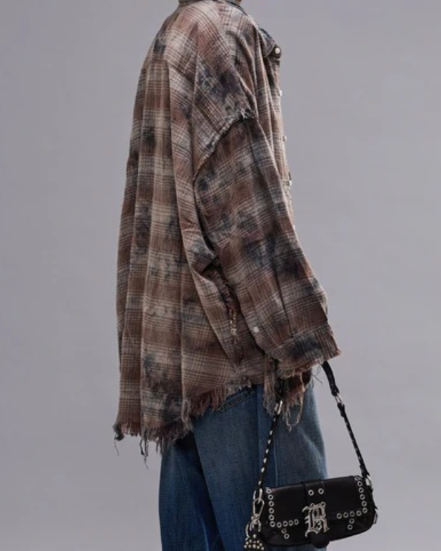 SALE 15% - R13 - Shredded Seam Drop Neck Shirt