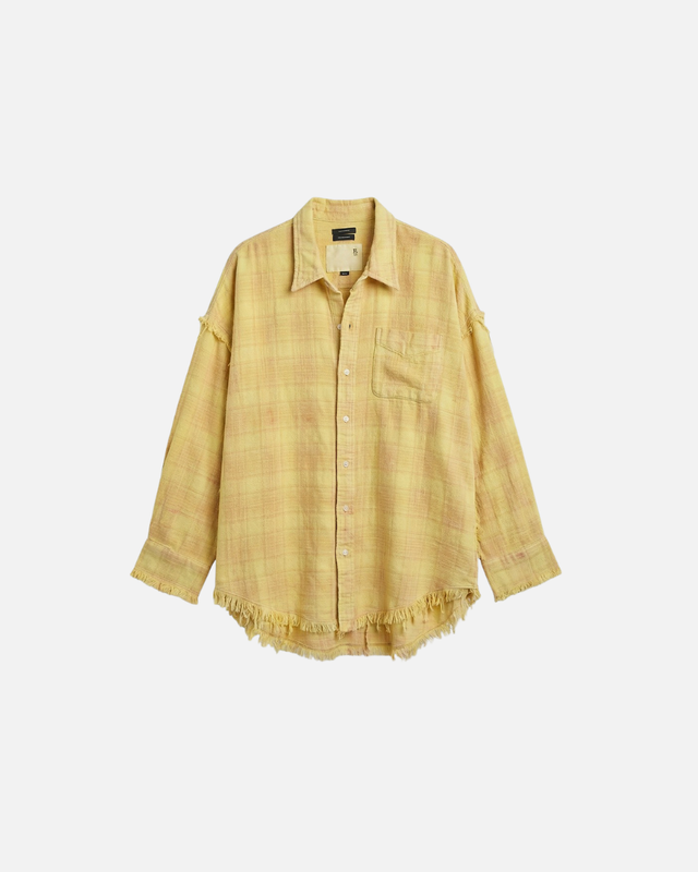 R13 - Shredded Seam Drop Neck Shirt