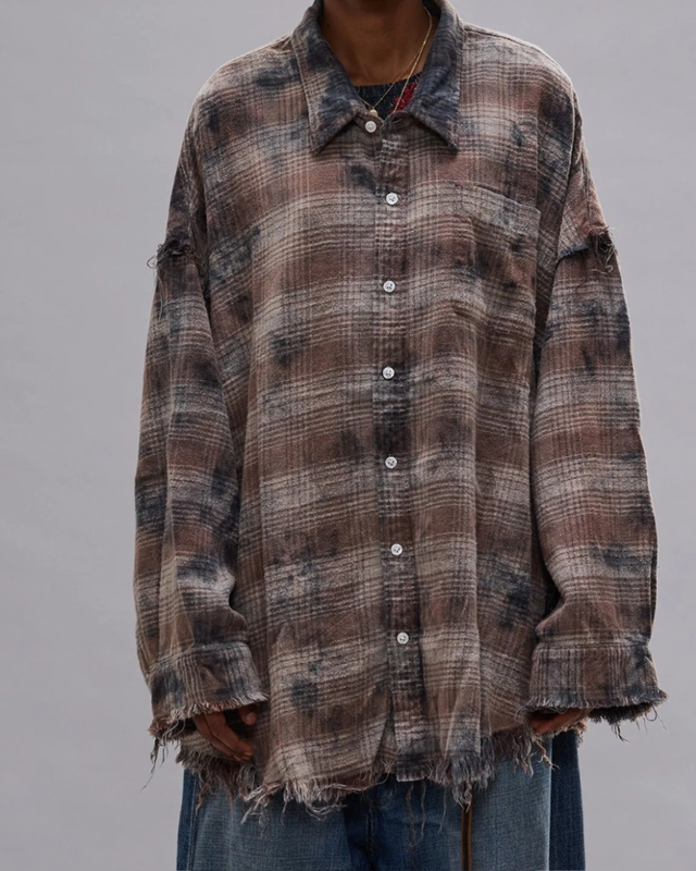 SALE 15% - R13 - Shredded Seam Drop Neck Shirt