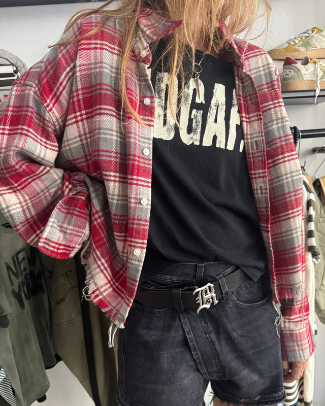 R13 - Drop Neck Cropped Shirt