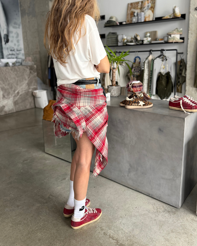 R13 - Drop Neck Cropped Shirt