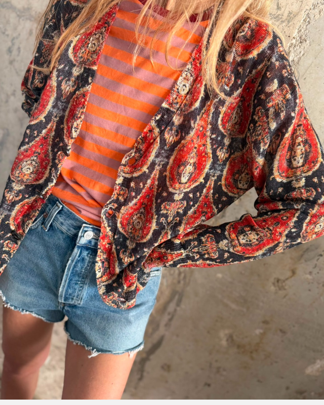 SALE 15% - R13 - Printed Boyfriend Cardigan