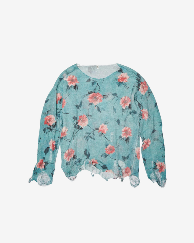 R13 - Floral Jacquard Linen Sweater