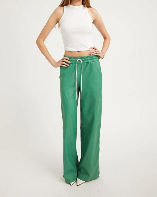 SPRWMN - Baggy Leather Athletic Sweatpants